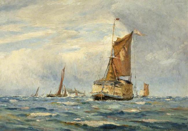 William Lionel Wyllie A Breezy Day on the Medway, Kent